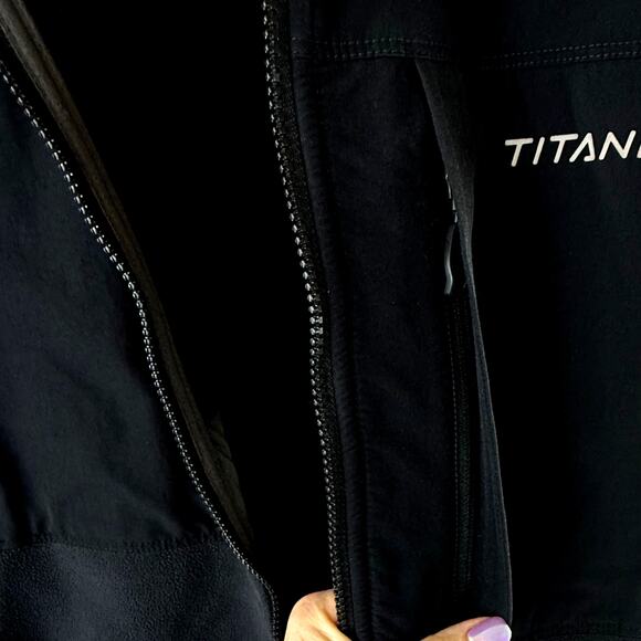 Columbia Mens M Titanium Interchange Full Zip Fleece Vest Black - Picture 6 of 8